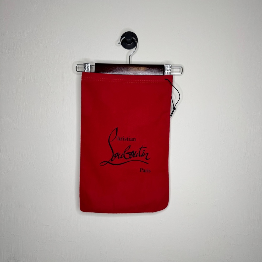Pair Christian Louboutin Dust Bag Small Drawstring Travel Storage Pouch Red 9x14